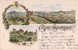 Deutschland Ansichtskarte Farblitho Stuttgart 1898 -