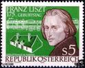 Österreich Österreich ** 1986 - 5 S - 175. Geburtstag von Franz Liszt -