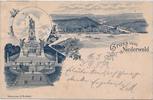 Deutschland Ansichtskarte Niederwald bei Rüdesheim am Rhein, Litho 1895 -