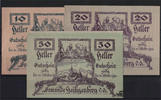 Österreich 10, 20 und 50 Heller, - Heiligenberg -