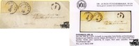 1 Kreuzer Maschinenpapier - Nr.1MIII Dreierstreifen Brief -