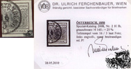 2 Kreuzer Handpapier - Nr.2HIb grauschwarz -