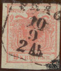 3 Kreuzer Handpapier - Nr.3HIb -
