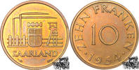 Deutschland 10 Franken 10 Franken 1954 - Saarland -