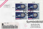 Österreich Österreich 2002 Klbg. FDC - 4 x € 3,27 - Euro Einführung - Reko -