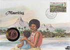 Mauretanien Dirhams Numisbrief - Mauritiua 1985 -