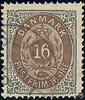 Albanien Dänemark o 1875 - Freimarken: Ziffern im Rahmen - 16 Ore -