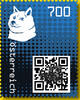 7,00 - Crypto stamp mit intaktem Sicherheitsetikett - DOGE - blau - 6 stelliger Code - Österreich ** 2020 -