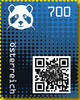 7,00 - Crypto stamp mit intaktem Sicherheitsetikett - PANDA - blau - 6 stelliger Code - Österreich ** 2020 -