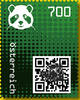 7,00 - Crypto stamp mit intaktem Sicherheitsetikett - PANDA - grün - 5 stelliger Code - Österreich ** 2020 -