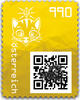 9,90 - Crypto stamp mit intaktem Sicherheitsetikett - KATZE - GELB - Österreich ** 2021 -