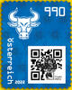 9,90 - Crypto stamp mit intaktem Sicherheitsetikett - BULLE - blau - 6 stelliger Code - Österreich ** 2022 -