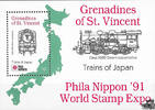 Unbekannt St.Vincent Grenadines 1991 ** - Dampflok -