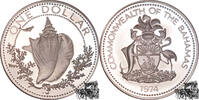 1 Dollars 1 Dollar 1974 - Muschel, Bahamas -