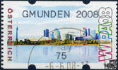 Österreich 2008 Automatenmarke o - € 0,75 - Wien mit Donau: GMUNDEN 2008 -
