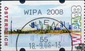 Österreich 2008 Automatenmarke o - € 0,55 - Wien mit Donau: WIPA 2008 -