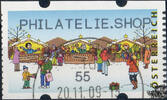 Österreich 2009 Automatenmarke o - € 0,55 - Druckzylinder-Überlauf - Weihnachtsmarkt: PHILATELIE.SHOP -