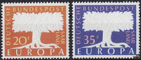 Deutschland Saarland 1957 ** - EUROPA, Baum -