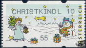 Österreich 2010 Automatenmarke ** - € 0,55 - Engel und Schneemann: CHRISTKINDL 10 -