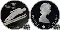 20 Dollar 20 Dollar 1987 - Olympiade - Skispringen, im Etui -