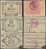 Österreich 10, 20 und 50 Heller - Windischgarsten, OÖ, mit Gemeindestempel, auf Lebensmittelkarte, Notgeld 1920 -