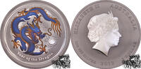 Australien 1 Dollar 1 Dollar 2012 Drache / Lunar Serie, blau/orange -