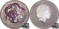 Australien 1 Dollar 1 Dollar 2012 Drache / Lunar Serie, grau/pink -