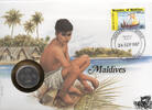 Malediven 1 Rufiyaa Numisbrief Malediven 1987 - Junge am Strand -