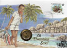 Seychellen 10 Cent Numisbrief Seychellen 1991 - Kind am Strand -