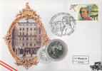 5 € Münze + 0,55 € Briefmarke Euro Numisbrief Österreich - Mozart in Salzburg -