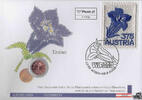 1 Cent Münze + 3,75 € Briefmarke Euro Numisbrief Österreich - Enzian -