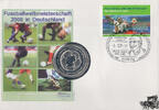 Deutschland 10 € Münze + 0,55 + 0,20 Briefmarke Euro Numisbrief Deutschland - Fussballweltmeisterschaft in Deutschland 2006, 10 Euro Fussball WM -
