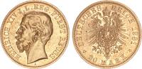 Reuss 20 Mark 1881 Fürst Heinrich XIV. 1867-1913 kl. Kr., vz 4,984.96 £  +  26.01 £ shipping