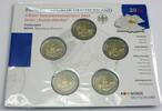 Deutschland, BRD, Germany 5 x 2 Euro Gedenkmünzen Set - Thüringen -