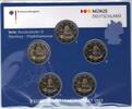 Deutschland, BRD, Germany 5 x 2 Euro Gedenkmünzen Set - Hamburg -