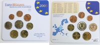 Deutschland, Germany, BRD 3,88 Euro Euro-Kursmünzensatz (Baden-Württemberg Karlruhe) -