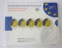 Deutschland, BRD, Germany 5 x 2 Euro Gedenkmünzen Set - 10 Jahre Euro-Bargeld im Zahlungsverkehr -