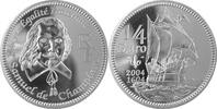 Frankreich, France 1/4 Euro 400. Jahrestag der Ankunft von Samuel de Champlain in Nordamerika -