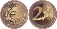 Slowenien 2 Euro 10 Jahre Euro Bargeld im Zahlungsverkehr -
