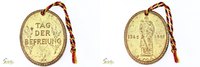 Deutschland Porzellanmedaille (vergoldet), Tag der Befreiung -