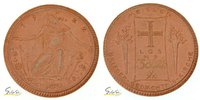 Deutschland, Meissen Porzellanmedaille (braun), Krieger-Gedächtnis-Kirche, Los N° 38821 -