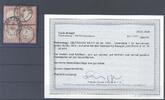 Deutschland vor 1945 Dt. Reich Michel Nummer 19, 1 Gr. Brustschild Viererblock, Befund BPP -