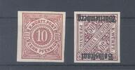Deutschland vor 1945 Württemberg, 2 verschiedene **/* ungezähnte Werte als Posten -