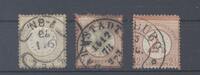 Deutschland vor 1945 Dt. Reich, 3 bessere Brustschildwerte 22, 27, 30 mit schönen Stempeln -