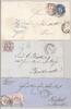 Deutschland vor 1945 Thurn & Taxis, 3 Belege mit verschiedenen Frankaturen als Posten -