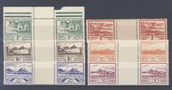 Deutschland vor 1945 Dt. Bes. 2. WK Jersey Michel Nr. 3-8 Freimarken 1943 Zwischenstegpaare ** -