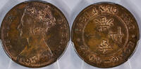 Hong Kong 1C Hong Kong Victoria 1879 KM-4.3 5 Pearls -