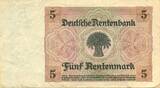 Weimar 5 Rentenmark 15.Oktober 1923 EF