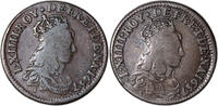 France Liard Coin France - Louis XIV - Liard double obverse - 1657 Corbeil -