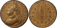 France 12 deniers Constitution Coin France - Louis XVI - 12 deniers - 1791 A - Type François -